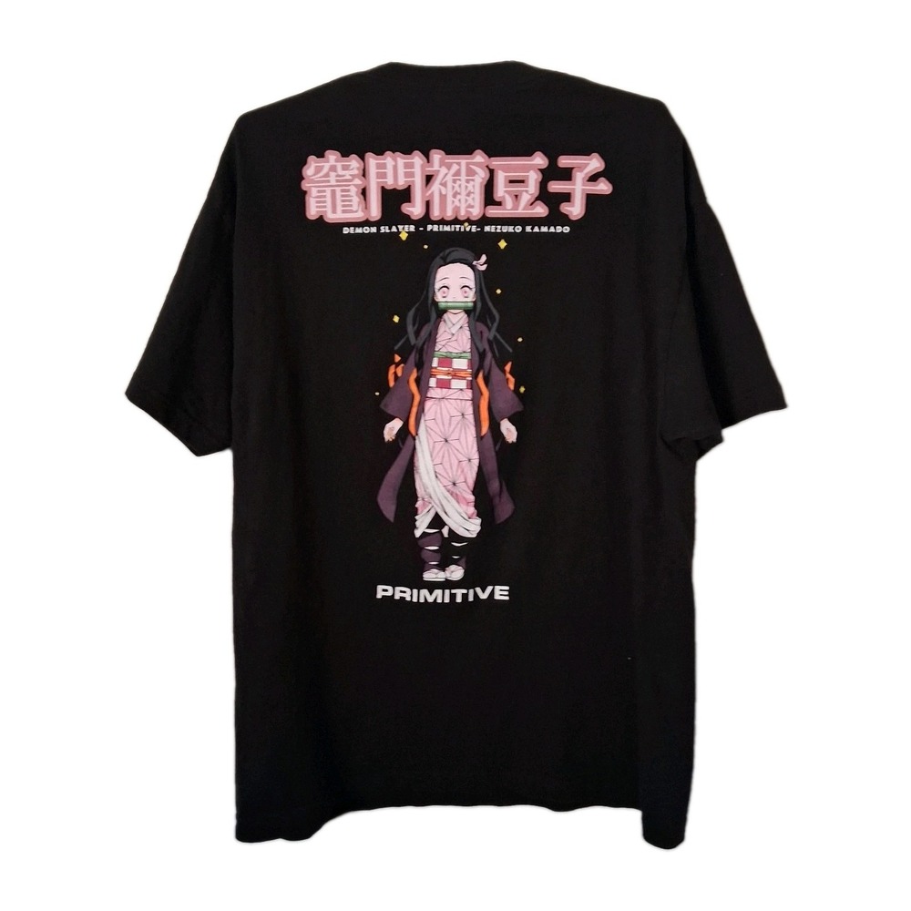Primitive x Demon Slayer Men's Large Black T Shirt Nezuko Kamado Skater Graphic